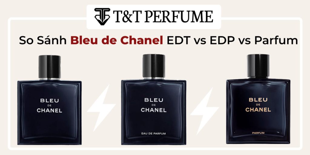 So Sánh Nước Hoa Bleu De Chanel EDT Vs EDP Vs Parfum